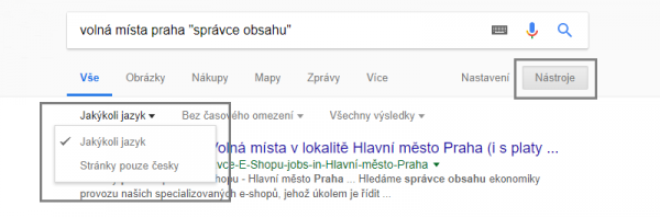 Hledaní práce přes internet